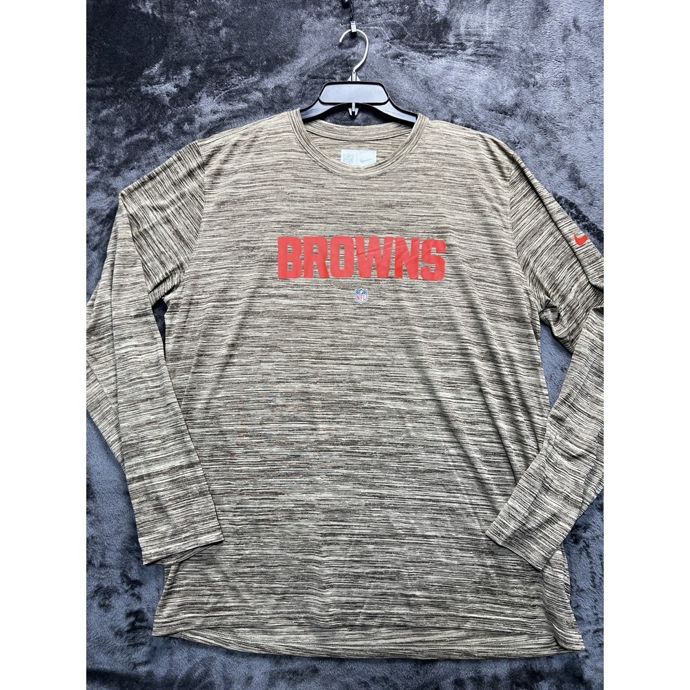 Nike Browns Sideline Performance Long Sleeve Shirt Men's XXL NFL